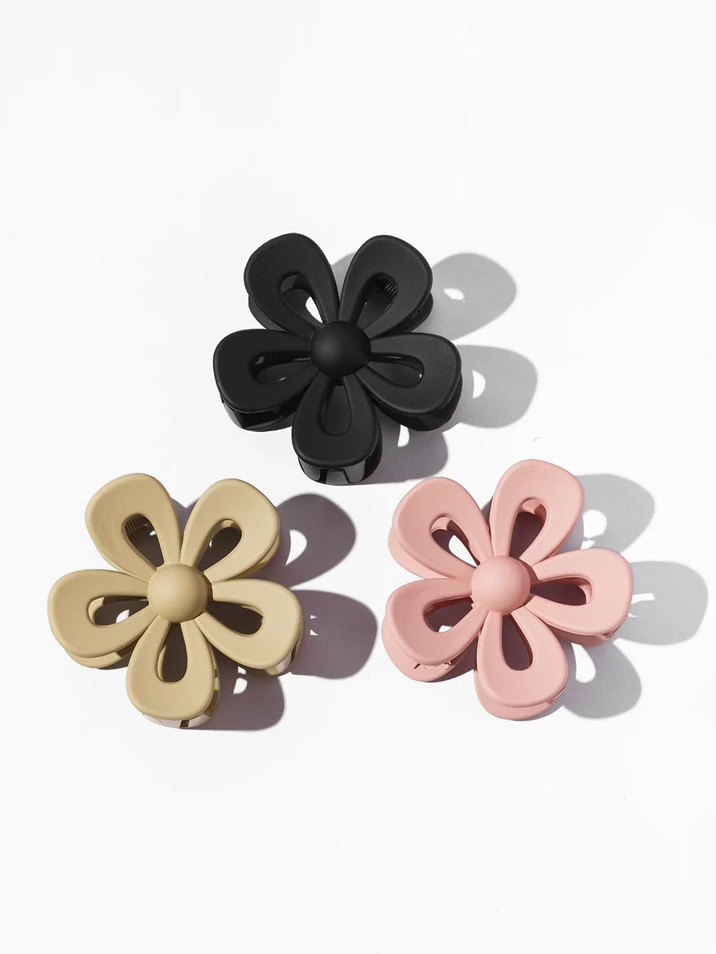 Flower Claw Clips, Set of 3-4