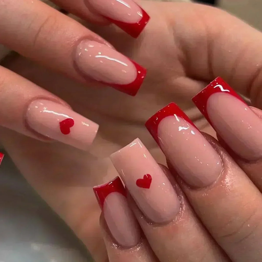 Butterfly Design Long Coffin Press-On Nails