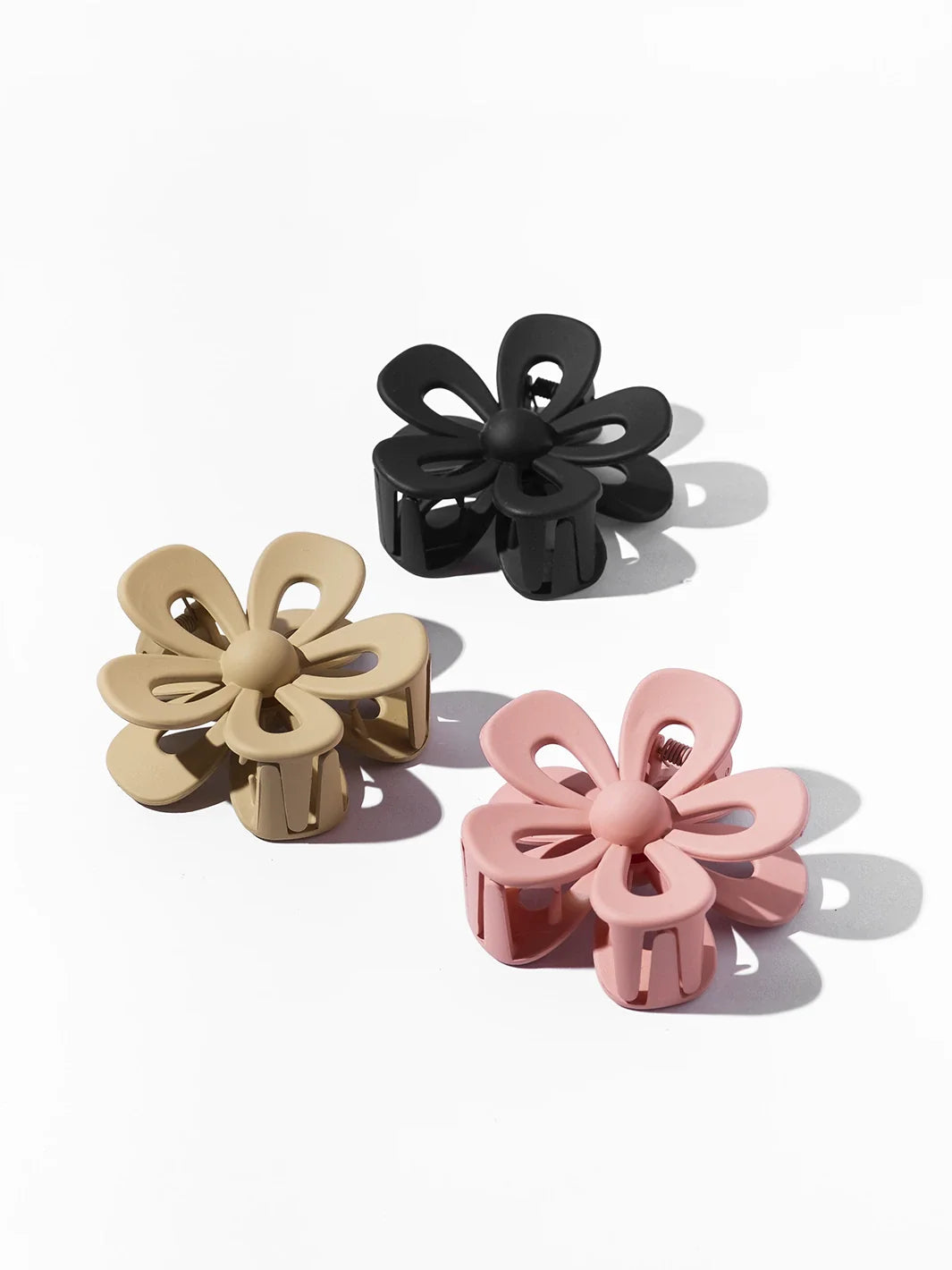 Flower Claw Clips, Set of 3-0
